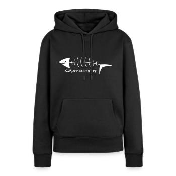Funny herringbone wide - Women’s Premium Organic Hoodie - black - Front - Julia (174cm)