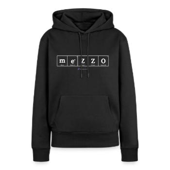 Mezzo (dunkle Stoffe) - Frauen Premium Bio Hoodie - Schwarz - Vorne - Julia (174cm)