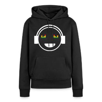 Audio Phil Smiley Écouteurs Music Lover Weiss - Sweat à capuche Premium bio Femme - noir - Devant - Julia (174cm)