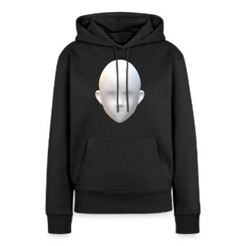 Gesicht - Frauen Premium Bio Hoodie - Schwarz - Vorne - Julia (174cm)