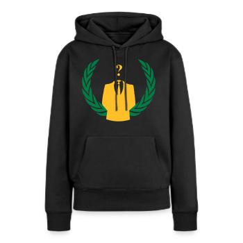 anonymous color - Sweat à capuche Premium bio Femme - noir - Devant - Julia (174cm)