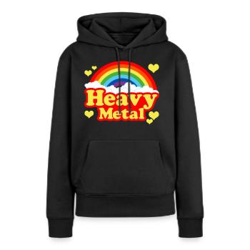 Heavy métal - Sweat à capuche Premium bio Femme - noir - Devant - Julia (174cm)