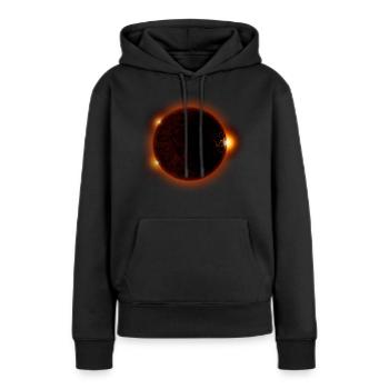 Éclipse solaire - éclipse solaire - Sweat à capuche Premium bio Femme - noir - Devant - Julia (174cm)