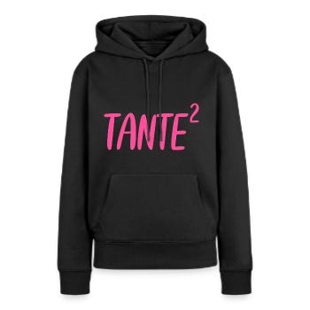 Tante Hoch 2.0 Zweifache von zwei 2 enkelkindern - Frauen Premium Bio Hoodie - Schwarz - Vorne - Julia (174cm)