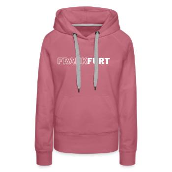 Francfort - Sweat à capuche Premium bio Femme - mauve - Devant - Isabella (175cm)