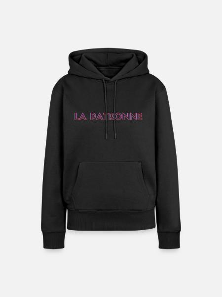 der Chef - Frauen Premium Bio Hoodie - Schwarz