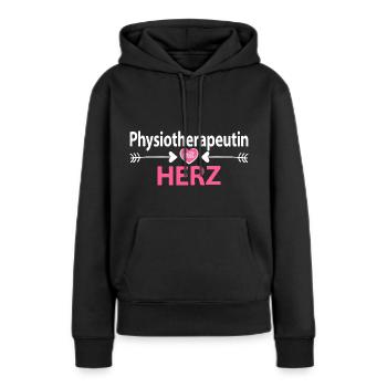 Physiotherapeutin Dankeschön Geschenkidee Abschied - Frauen Premium Bio Hoodie - Schwarz - Vorne - Julia (174cm)