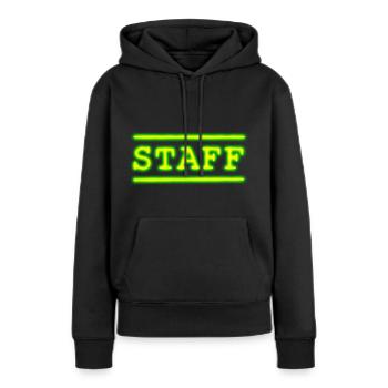 Staff - Frauen Premium Bio Hoodie - Schwarz - Vorne - Julia (174cm)