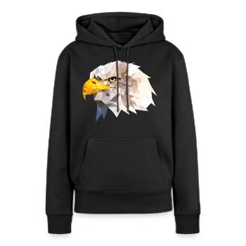 Aigle à tête blanche aigle de mer Aigle américain Eagle - Sweat à capuche Premium bio Femme - noir - Devant - Julia (174cm)