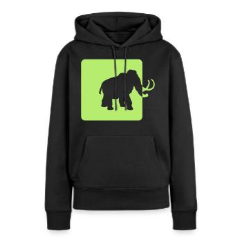 mammut eiszeit vergangenheit logo - Frauen Premium Bio Hoodie - Schwarz - Vorne - Julia (174cm)
