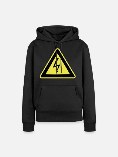 Hochspannung - Dame Premium hoodie, økologisk bomuld - sort