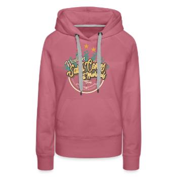 Made in Saint Comes et Maruejols - Sweat à capuche Premium bio Femme - mauve - Devant - Isabella (175cm)