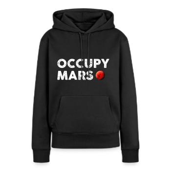 Occupy Mars Planète exploration - Sweat à capuche Premium bio Femme - noir - Devant - Julia (174cm)
