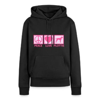 Plott Hound Plotthound Mom Mama Pink Peace Love - Women’s Premium Organic Hoodie - black - Front - Julia (174cm)