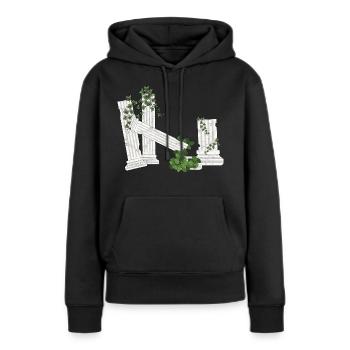 Colonne antique - Sweat à capuche Premium bio Femme - noir - Devant - Julia (174cm)