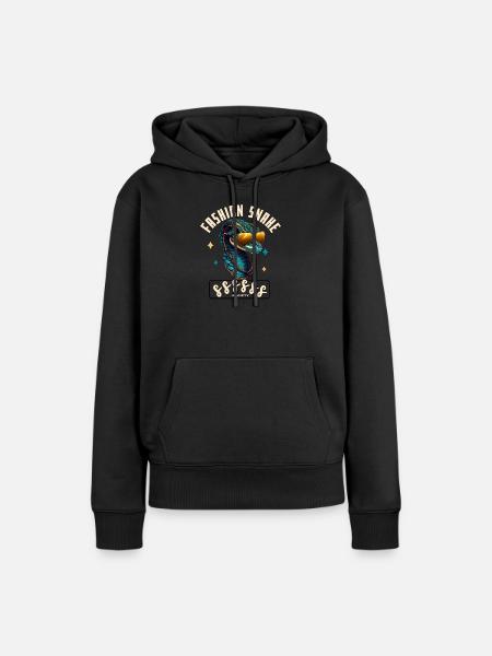 Serpent Glam Couture - Frauen Premium Bio Hoodie - Schwarz