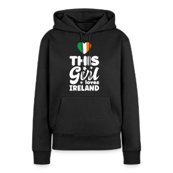 Ireland Flag Holiday Slogan Irish Flag Dublin - Women’s Premium Organic Hoodie - black - Front - Julia (174cm)