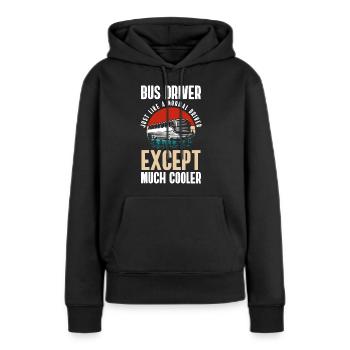 Fahrer Omnibus Arbeit Transport - Frauen Premium Bio Hoodie - Schwarz - Vorne - Julia (174cm)