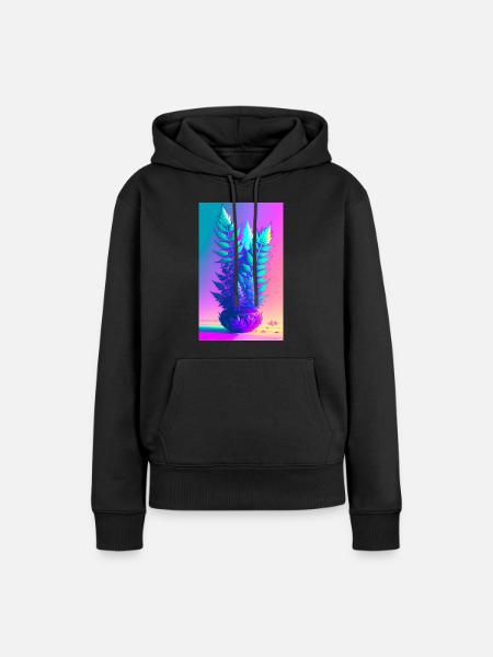 Buntes Gewächs - Frauen Premium Bio Hoodie - Schwarz