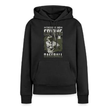 Batte de baseball Amérique Baseballer - Sweat à capuche Premium bio Femme - noir - Devant - Julia (174cm)
