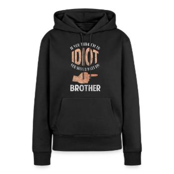 L’humour noir provoque des collègues - Sweat à capuche Premium bio Femme - noir - Devant - Julia (174cm)