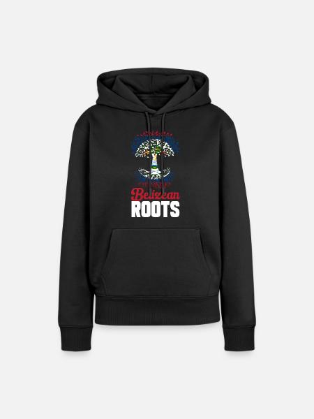 Belize Flagge Belizer - Frauen Premium Bio Hoodie - Schwarz