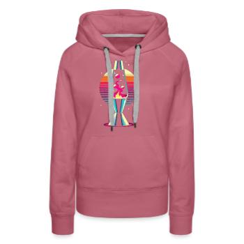 Retro Lava Lamp - Women’s Premium Organic Hoodie - mauve - Front - Isabella (175cm)