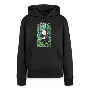 Gothic Poison Girl Anime Cocktail Mystic Design - Women’s Premium Organic Hoodie - black - Front - Julia (174cm)
