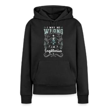 Constellation de l’horoscope - Sweat à capuche Premium bio Femme - noir - Devant - Julia (174cm)