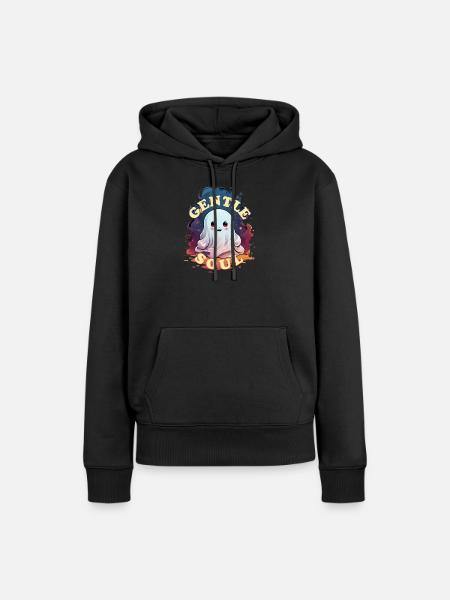 Süßes kleines Gespenst - Frauen Premium Bio Hoodie - Schwarz