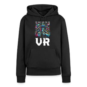 Vr-gamer Vr-gaming-videospiel-spieler nerd - Frauen Premium Bio Hoodie - Schwarz - Vorne - Julia (174cm)