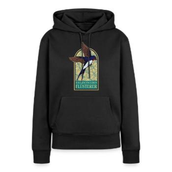 Hirondelle rustique Whisperer Autriche oiseau - Sweat à capuche Premium bio Femme - noir - Devant - Julia (174cm)