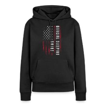 Sommeil Appui-tête Fatigue Relaxation - Sweat à capuche Premium bio Femme - noir - Devant - Julia (174cm)