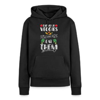 Profession Habitudes alimentaires - Sweat à capuche Premium bio Femme - noir - Devant - Julia (174cm)