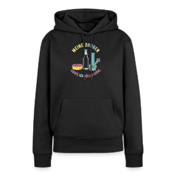 Meine Drogen – Völlig Legal ! - Frauen Premium Bio Hoodie - Schwarz - Vorne - Julia (174cm)