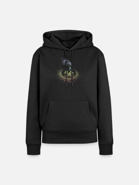 Amsel - Frauen Premium Bio Hoodie - Schwarz