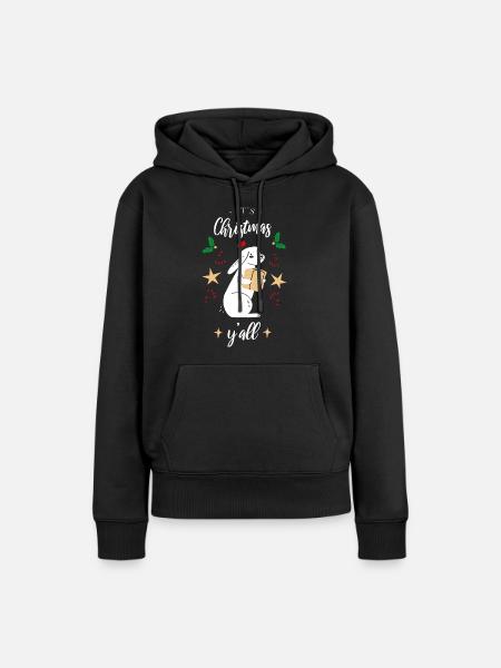 Its Christmas yall - Weihnachtsdesign - Frauen Premium Bio Hoodie - Schwarz