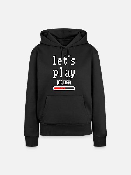 Let´s play - Frauen Premium Bio Hoodie - Schwarz