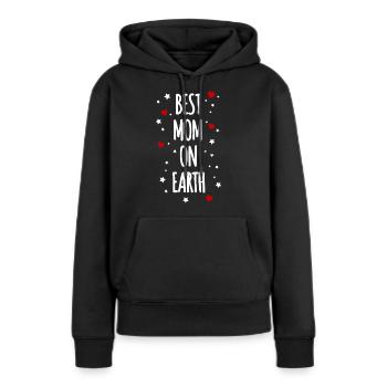 Meilleure maman sur Terre - Sweat à capuche Premium bio Femme - noir - Devant - Julia (174cm)
