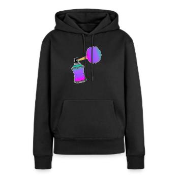 Spraydose Graffiti - Frauen Premium Bio Hoodie - Schwarz - Vorne - Julia (174cm)