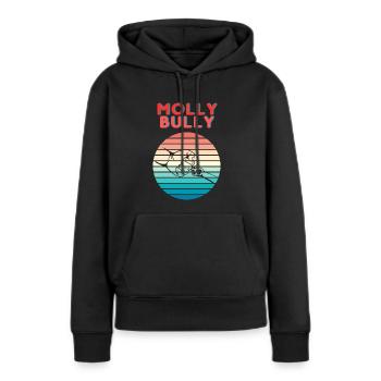 MollyBully - Frauen Premium Bio Hoodie - Schwarz - Vorne - Julia (174cm)