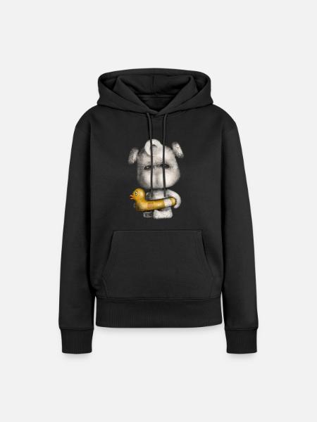 Strandleben - Frauen Premium Bio Hoodie - Schwarz