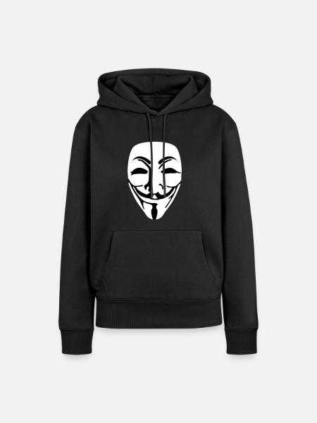 Anonymous - Sweat à capuche Premium bio Femme - noir