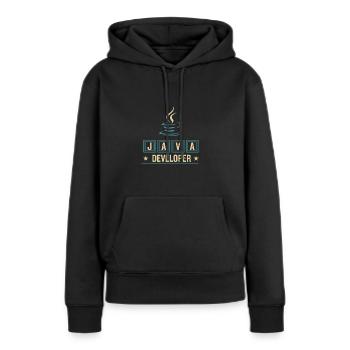 Java Developer Coffee Kaffee - Women’s Premium Organic Hoodie - black - Front - Julia (174cm)