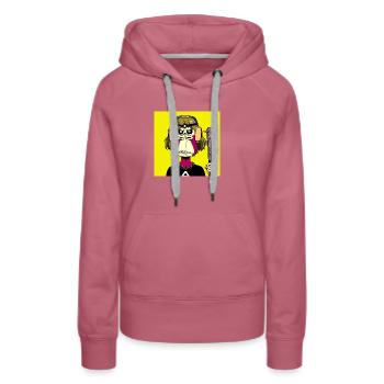 singe avec style par draven66 - Sweat à capuche Premium bio Femme - mauve - Devant - Isabella (175cm)