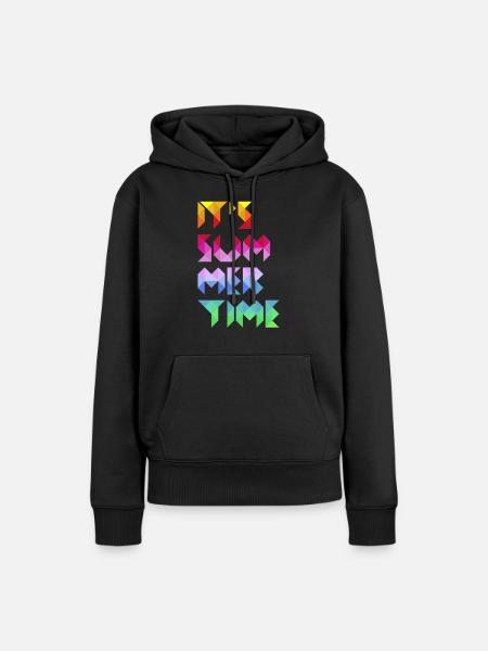 It's Summer Time - Frauen Premium Bio Hoodie - Schwarz