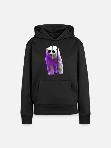 Polar Bear - Eisbär - Frauen Premium Bio Hoodie - Schwarz