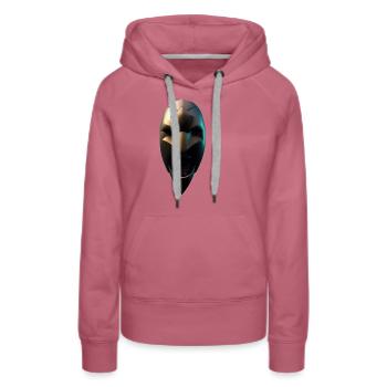 Bade facemask - Sweat à capuche Premium bio Femme - mauve - Devant - Isabella (175cm)