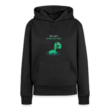 Nicht zu glauben Lustig und Joker Geschenk - Frauen Premium Bio Hoodie - Schwarz - Vorne - Julia (174cm)