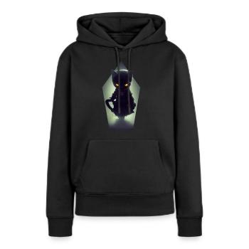 Böse Katze - Frauen Premium Bio Hoodie - Schwarz - Vorne - Julia (174cm)
